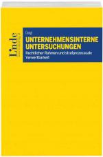 Cover-Bild Unternehmensinterne Untersuchungen