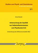 Cover-Bild Untersuchung der Qualität von Selbstreflexionstexten zum Physikunterricht