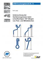 Cover-Bild Untersuchung der Verfahrensgrenzen beim scharfkantigen 180°-Biegen von Fein- und Mittelblechen