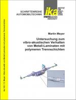 Cover-Bild Untersuchung zum vibro-akustischen Verhalten von Metall-Laminaten mit polymeren Trennschichten