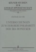 Cover-Bild Untersuchungen zum DDR-Berufskabarett der Ära Honecker