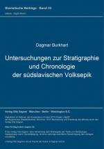 Cover-Bild Untersuchungen zur Stratigraphie und Chronologie der südslavischen Volksepik