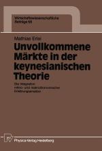Cover-Bild Unvollkommene Märkte in der keynesianischen Theorie