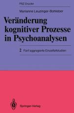 Cover-Bild Veränderung kognitiver Prozesse in Psychoanalysen