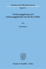Cover-Bild Verfassunggebung und verfassunggebende Gewalt des Volkes.
