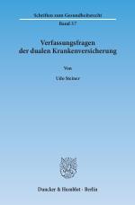 Cover-Bild Verfassungsfragen der dualen Krankenversicherung.
