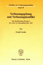 Cover-Bild Verfassungsgebung und Verfassungskonflikt.