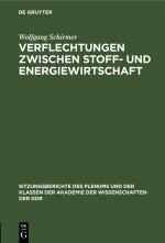 Cover-Bild Verflechtungen zwischen Stoff- und Energiewirtschaft