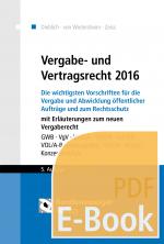Cover-Bild Vergabe- und Vertragsrecht 2016 (E-Book)