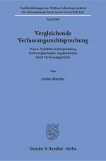 Cover-Bild Vergleichende Verfassungsrechtsprechung.