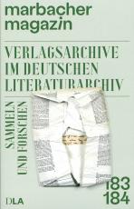 Cover-Bild Verlagsarchive im Deutschen Literaturarchiv
