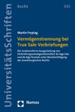 Cover-Bild Vermögenstrennung bei True Sale Verbriefungen