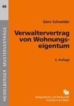 Cover-Bild Verwaltervertrag von Wohnungseigentum