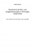 Cover-Bild Verzeichnis der Ein- und Ausgemeindungen in Thüringen 1920-1945