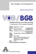 Cover-Bild VOB/BGB Textsammlung zum Bauvertrag - innerdeutsche und europaweite Vergaben
