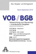 Cover-Bild VOB/BGB Textsammlung zum Bauvertrag - innerdeutsche Vergaben (Stand September 2019)