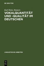 Cover-Bild Vokalquantität und -qualität im Deutschen