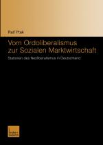 Cover-Bild Vom Ordoliberalismus zur Sozialen Marktwirtschaft