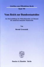 Cover-Bild Vom Reich zur Bundesstaatsidee.