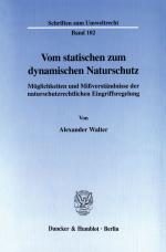 Cover-Bild Vom statischen zum dynamischen Naturschutz.
