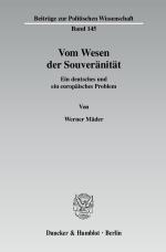 Cover-Bild Vom Wesen der Souveränität.