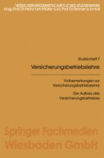 Cover-Bild Vorbemerkungen zur Versicherungsbetriebslehre