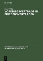 Cover-Bild Vorkriegsverträge in Friedensverträgen