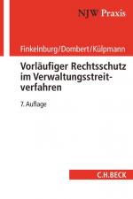 Cover-Bild Vorläufiger Rechtsschutz im Verwaltungsstreitverfahren