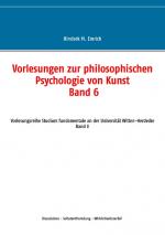 Cover-Bild Vorlesungen zur philosophischen Psychologie von Kunst. Band 6