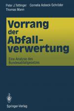 Cover-Bild Vorrang der Abfallverwertung