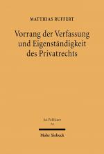 Cover-Bild Vorrang der Verfassung und Eigenständigkeit des Privatrechts