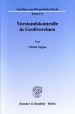 Cover-Bild Vorstandskontrolle in Großvereinen.