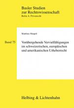 Cover-Bild Vorübergehende Vervielfältigungen im schweizerischen, europäischen und amerikanischen Urheberrecht