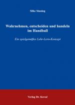 Cover-Bild Wahrnehmen, entscheiden und handeln im Handball