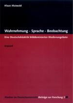 Cover-Bild Wahrnehmung - Sprache - Beobachtung