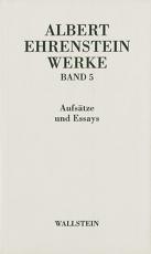 Cover-Bild Werke V: Aufsätze und Essays