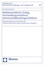 Cover-Bild Wettbewerblicher Dialog, Verhandlungsverfahren, Interessenbekundungsverfahren