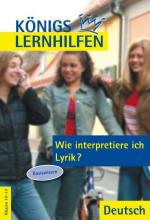 Cover-Bild Wie interpretiere ich Lyrik?