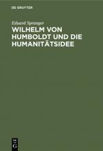 Cover-Bild Wilhelm von Humboldt und die Humanitätsidee