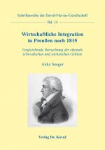 Cover-Bild Wirtschaftliche Integration in Preußen nach 1815