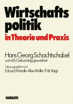 Cover-Bild Wirtschaftspolitik in Theorie und Praxis