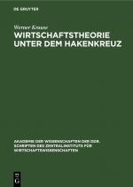 Cover-Bild Wirtschaftstheorie unter dem Hakenkreuz