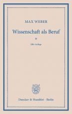 Cover-Bild Wissenschaft als Beruf.