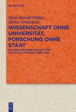 Cover-Bild Wissenschaft ohne Universität, Forschung ohne Staat