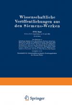 Cover-Bild Wissenschaftliche Veröffentlichungen aus den Siemens-Werken