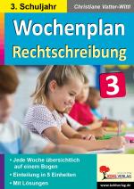 Cover-Bild Wochenplan Rechtschreibung / Klasse 3