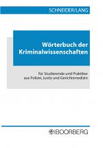Cover-Bild Wörterbuch der Kriminalwissenschaften