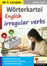 Cover-Bild Wörterkartei English Irregular verbs