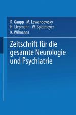 Cover-Bild Zeitschrift für die gesamte Neurologie und Psychiatrie
