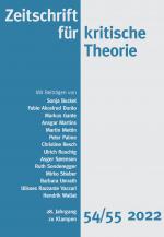 Cover-Bild Zeitschrift für kritische Theorie / Zeitschrift für kritische Theorie, Heft 54/55
